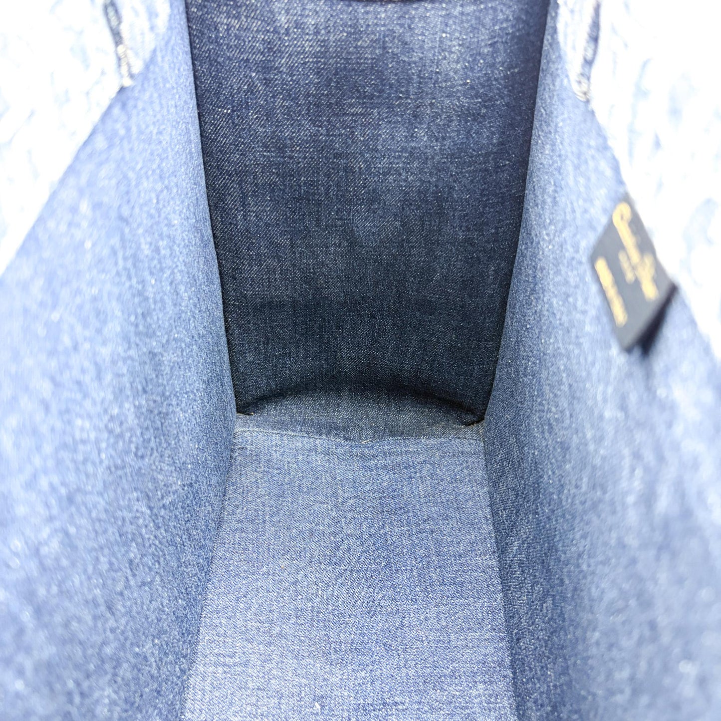 Dior Medium Book Tote in Blue with Oblique Embroidery