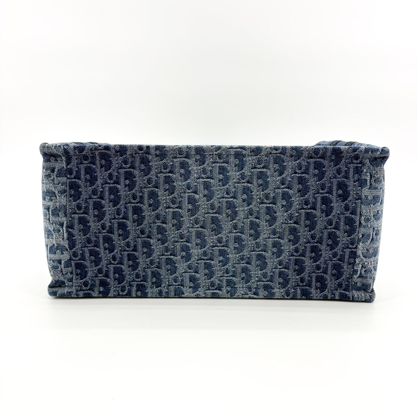 Dior Medium Book Tote in Blue with Oblique Embroidery