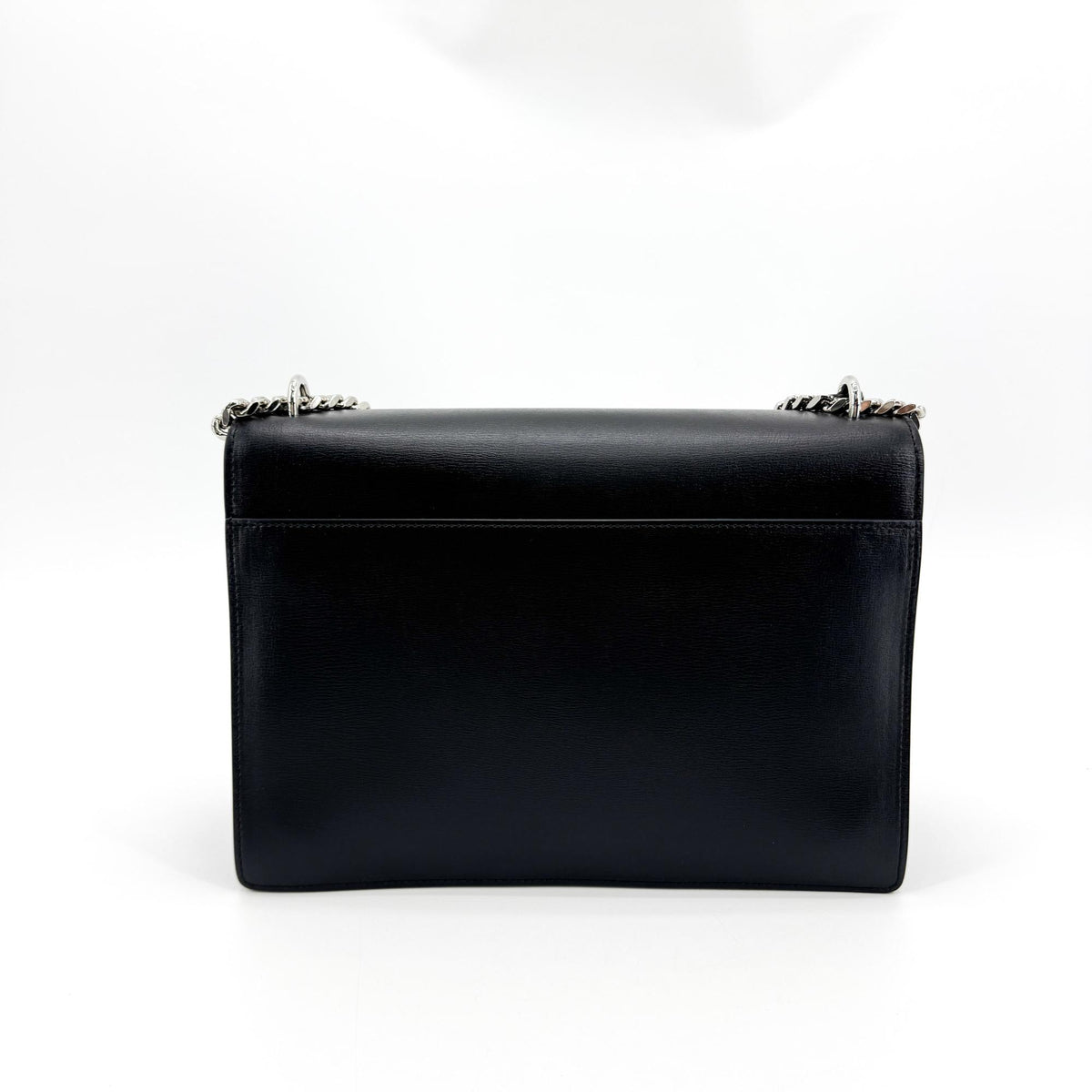 Saint Laurent Medium Sunset Crossbody Bag Black with Silver Hardware