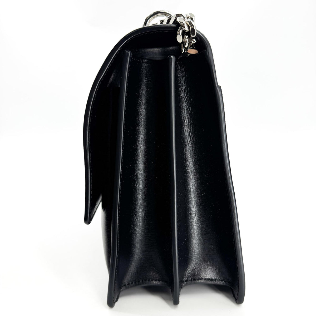 Saint Laurent Medium Sunset Crossbody Bag Black with Silver Hardware
