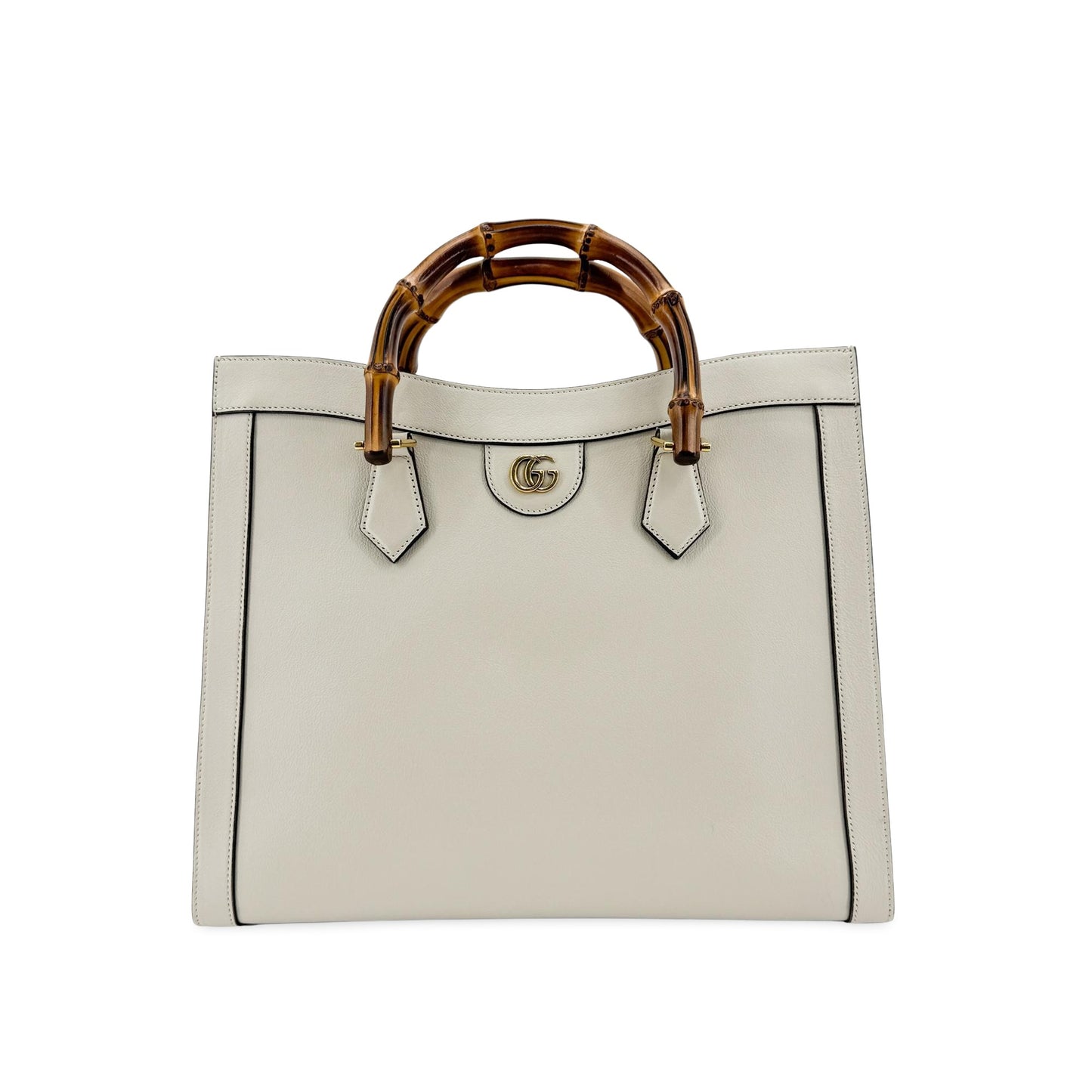 Sac fourre-tout moyen Diana de Gucci blanc