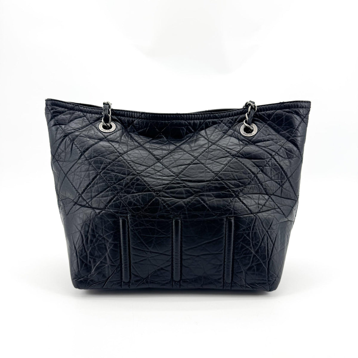 Chanel CC Crave Crossbody Tote Bag Medium Silver Hardware Black