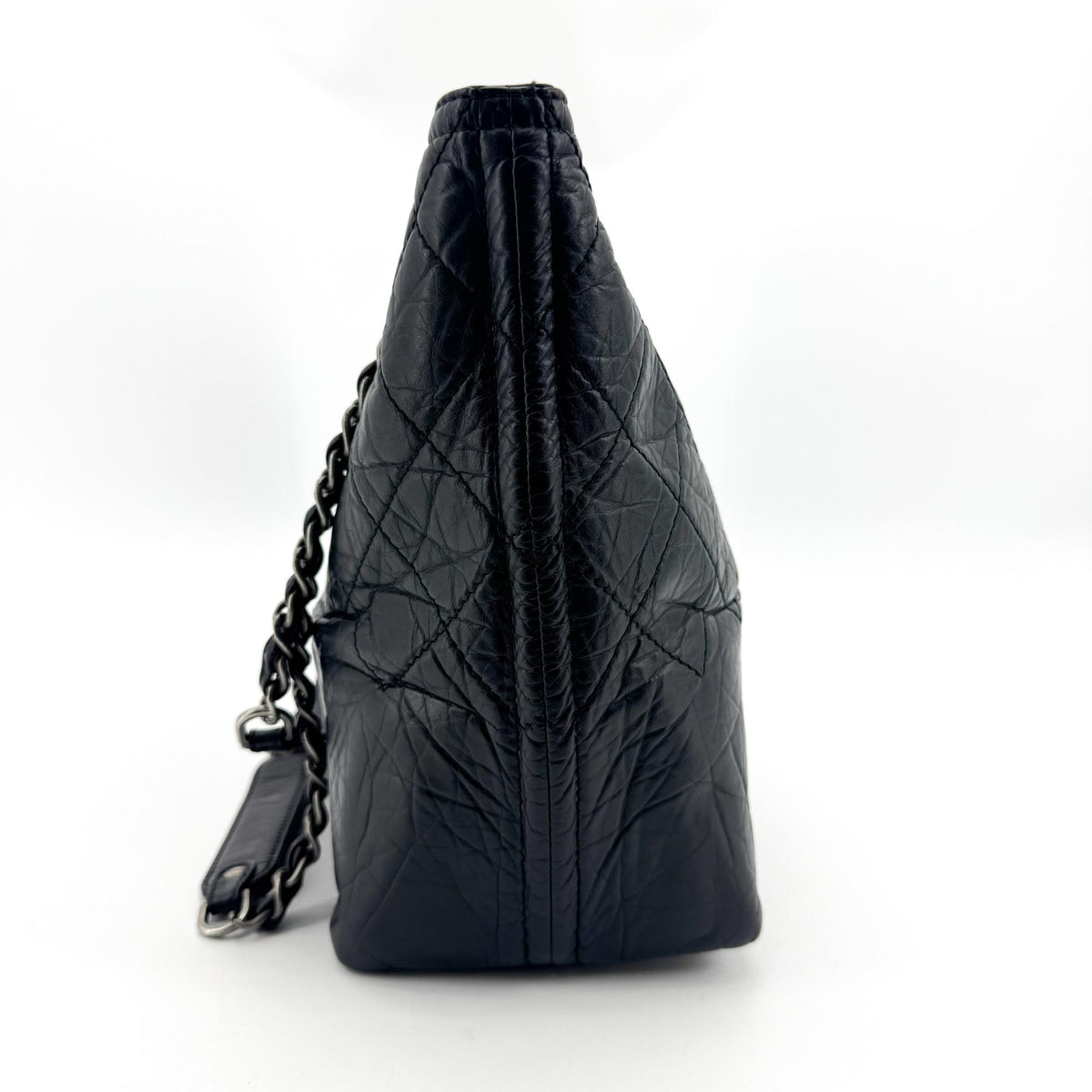 Chanel CC Crave Crossbody Tote Bag Medium Silver Hardware Black