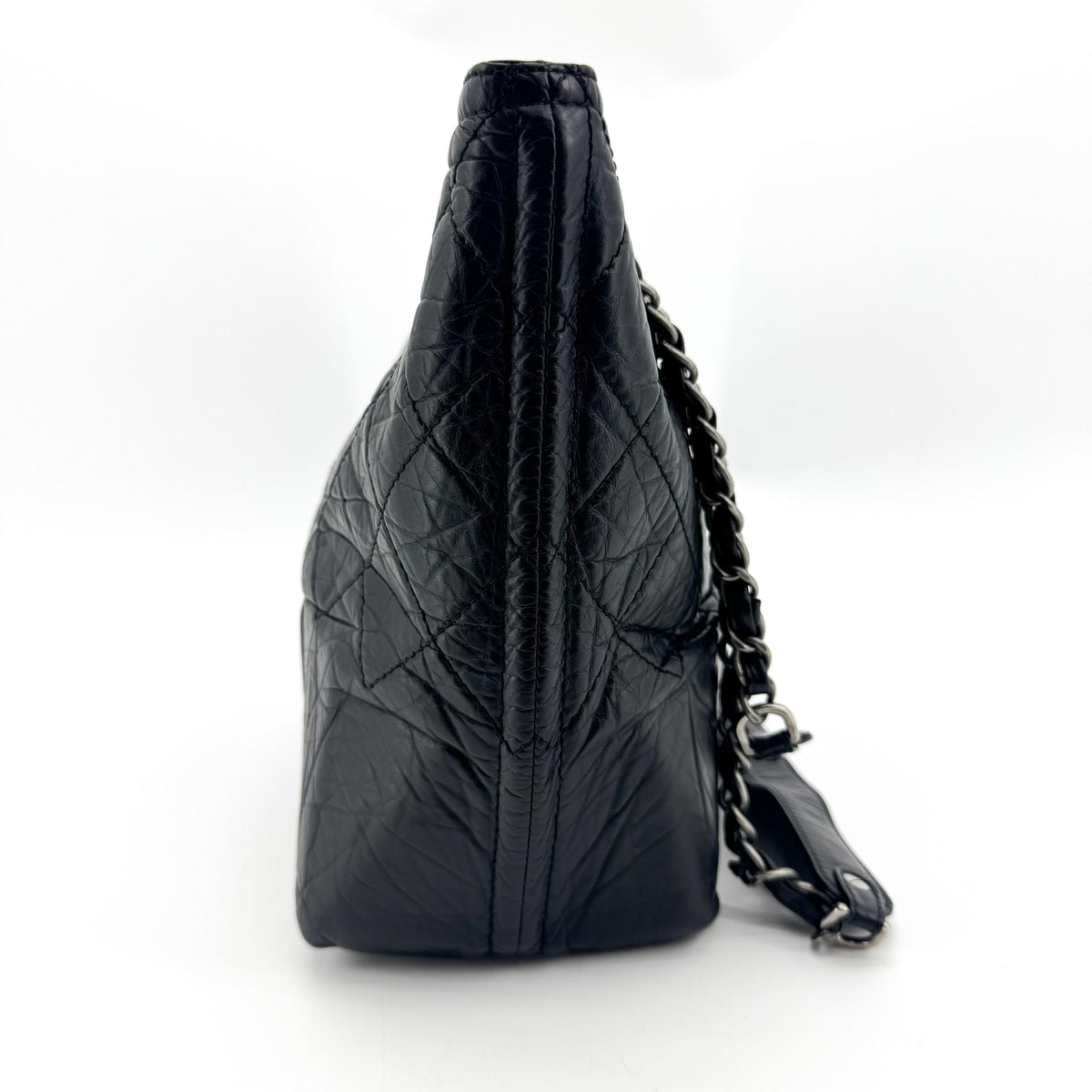 Chanel CC Crave Crossbody Tote Bag Medium Silver Hardware Black