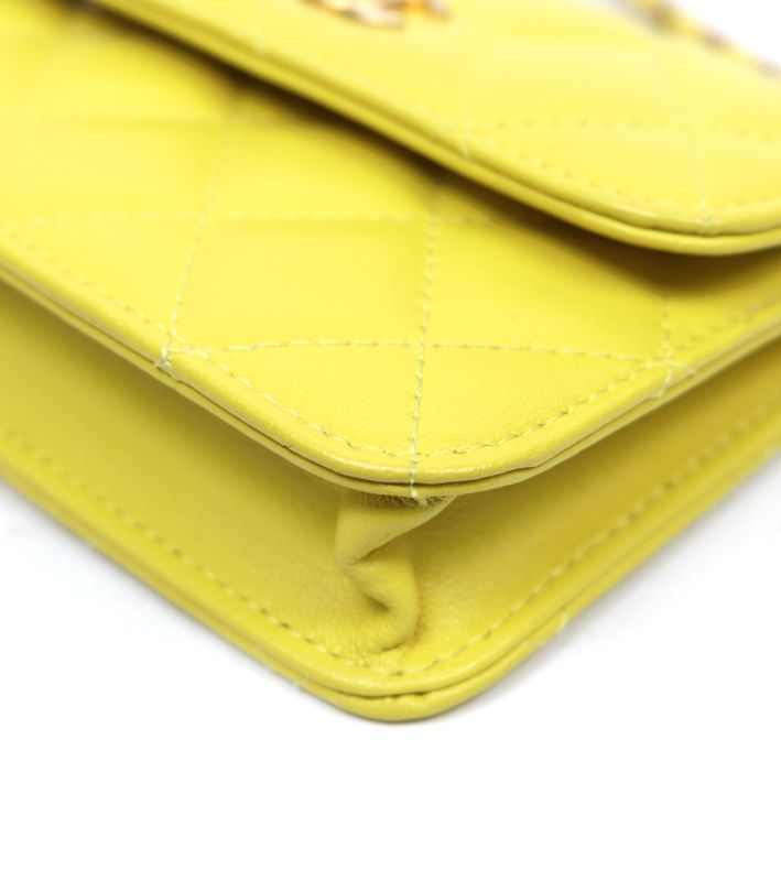 Chanel Mini Yellow Golden Ball Chain Crossbody Bag