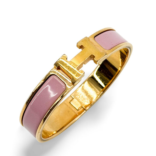 Hermès Click H Bracelet Pink Gold Hardware PM