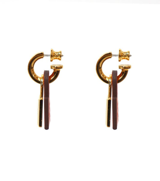 Hermès Oakley gold earrings