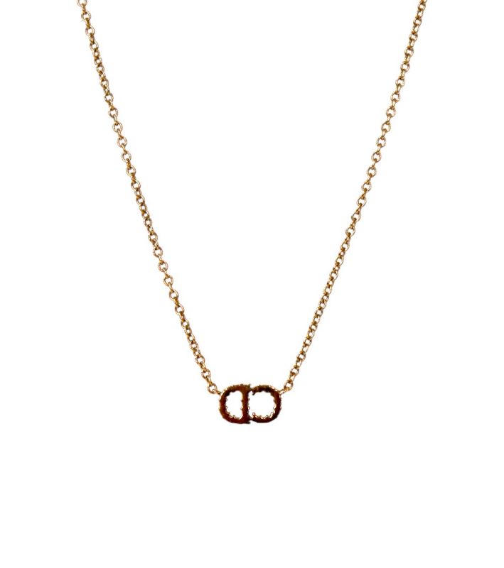 Dior Claire D Rune Gold Necklace