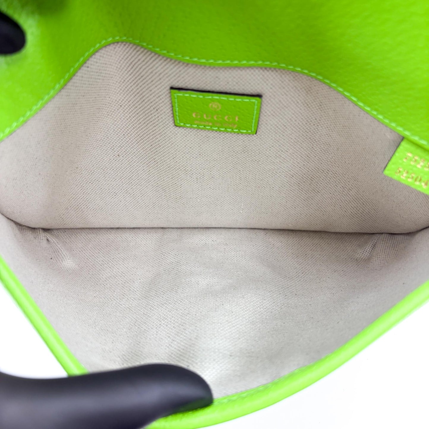 Gucci Ophidia GG Supreme Neon Green Belt Bag
