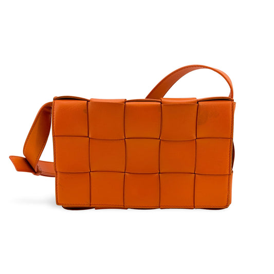 Bottega Veneta Cassette Shoulder Bag Orange