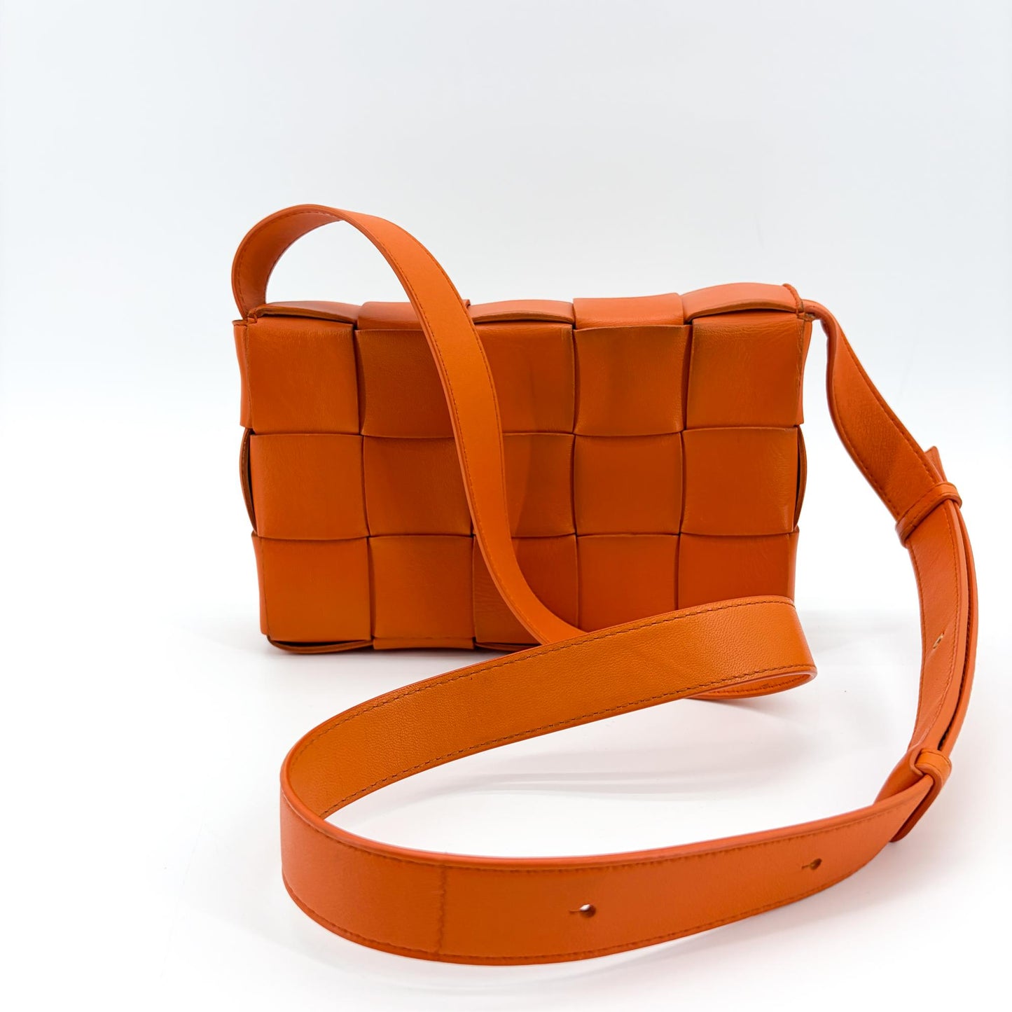 Bottega Veneta Cassette Shoulder Bag Orange