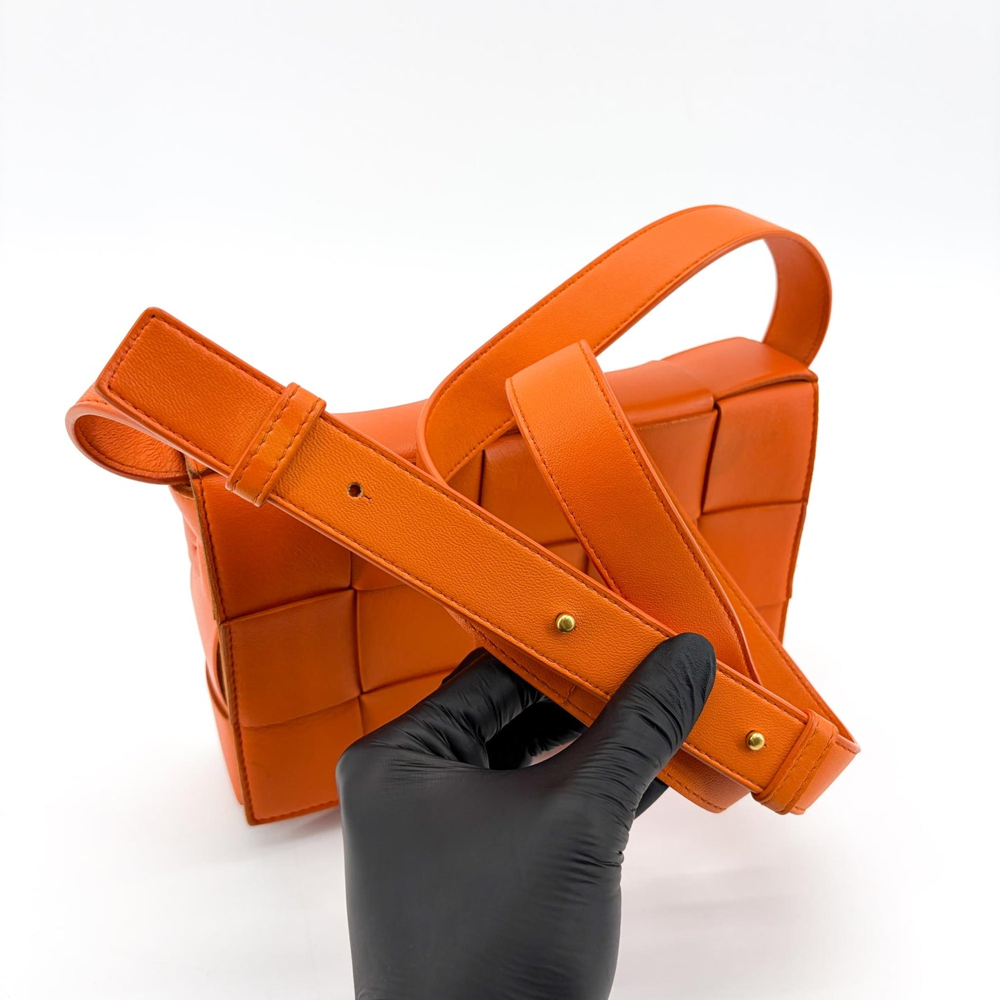 Bottega Veneta Cassette Shoulder Bag Orange