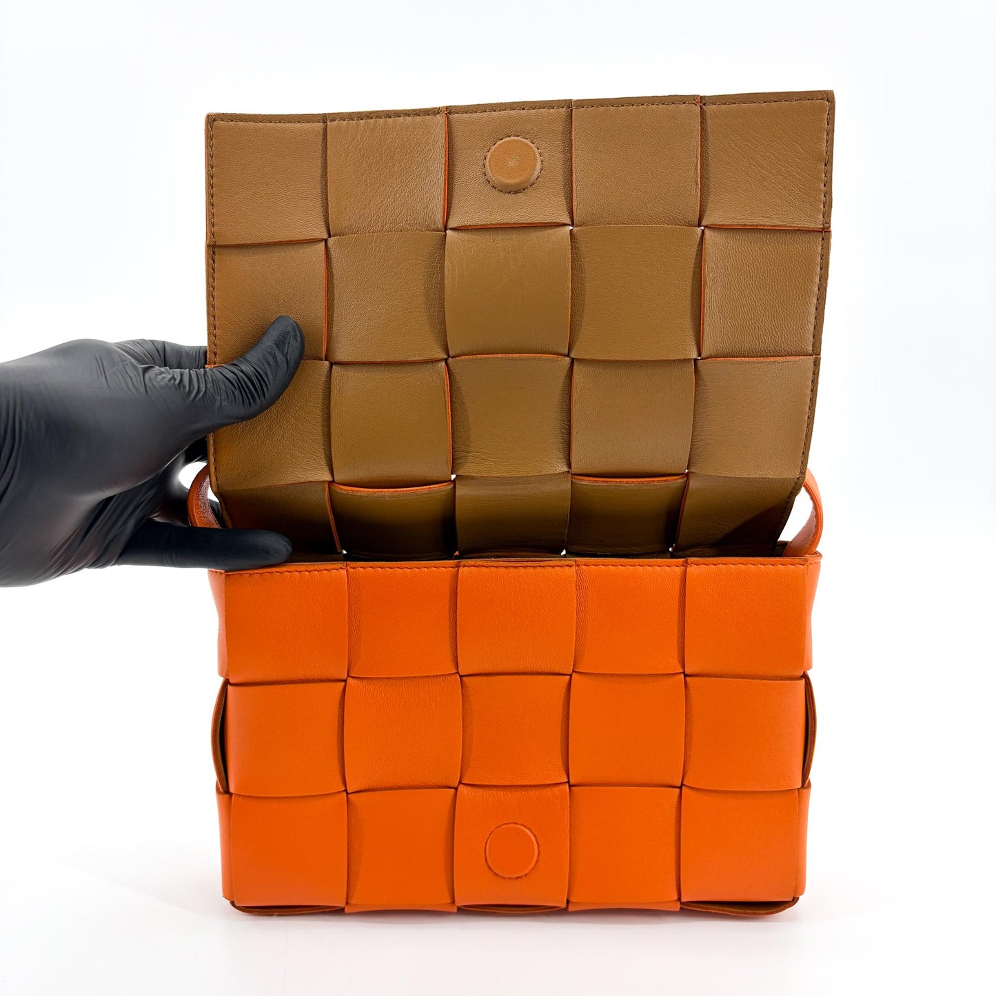 Bottega Veneta Cassette Shoulder Bag Orange
