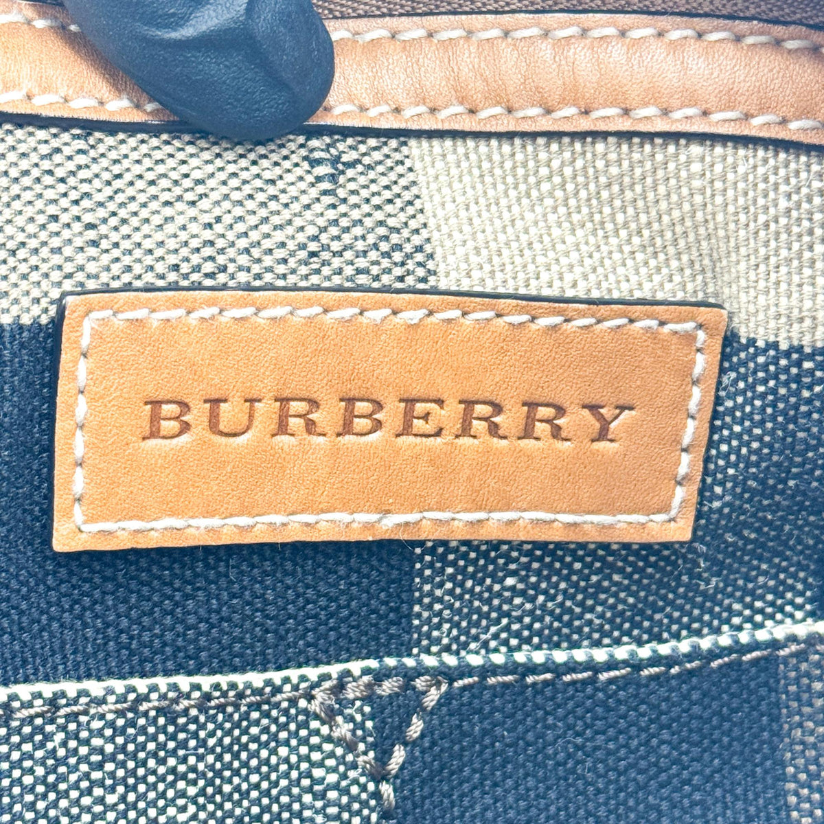 Burberry Ashby Canvas Tassel Bucket Bag Brown