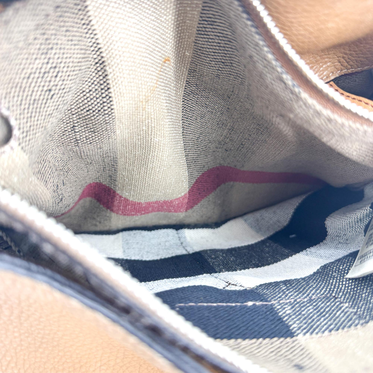 Burberry Ashby Canvas Tassel Bucket Bag Brown