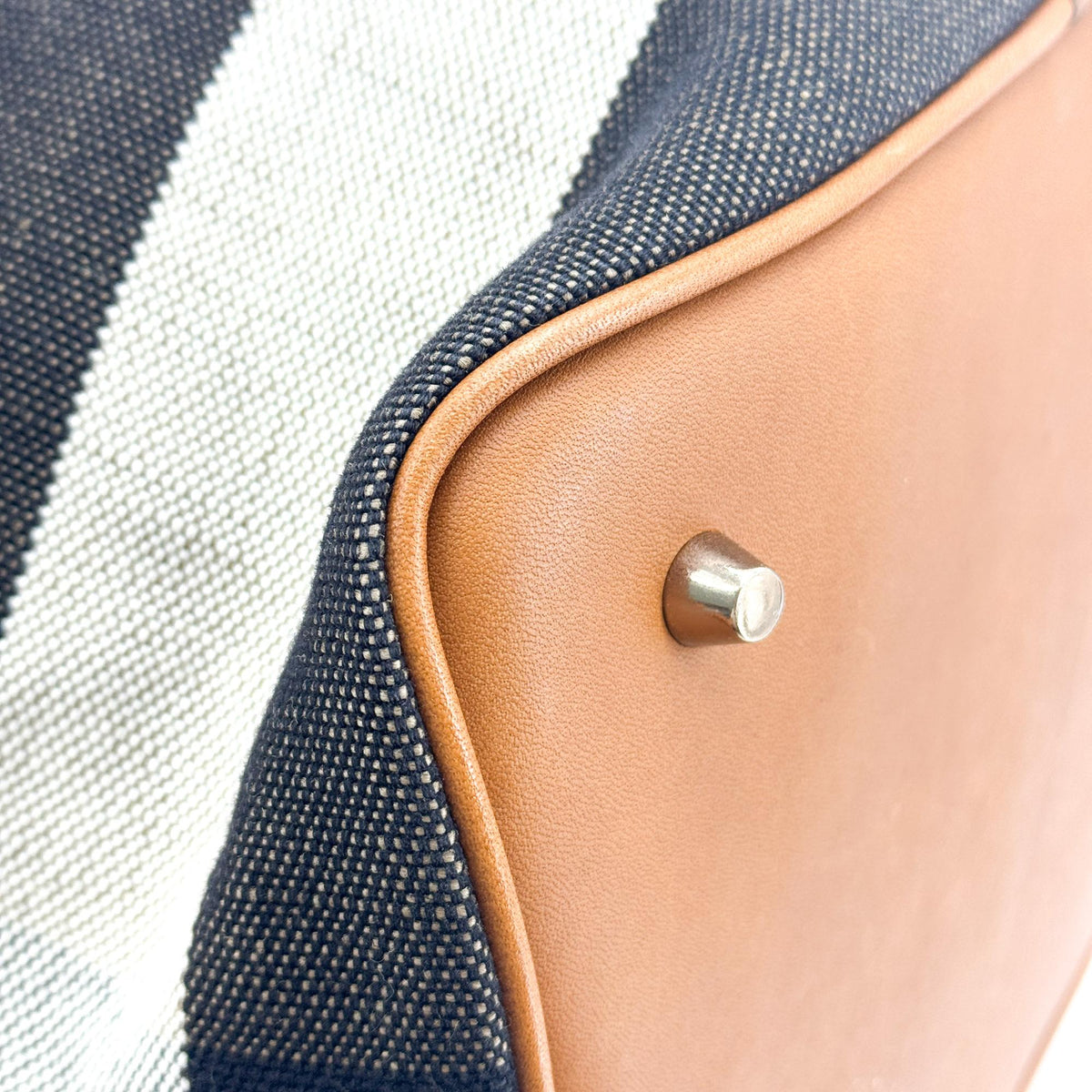 Burberry Ashby Canvas Tassel Bucket Bag Brown