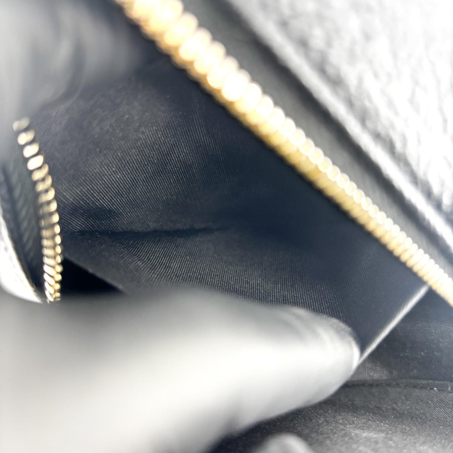 Chanel CC Filigree Round Chain Bag Black Caviar Gold Hardware