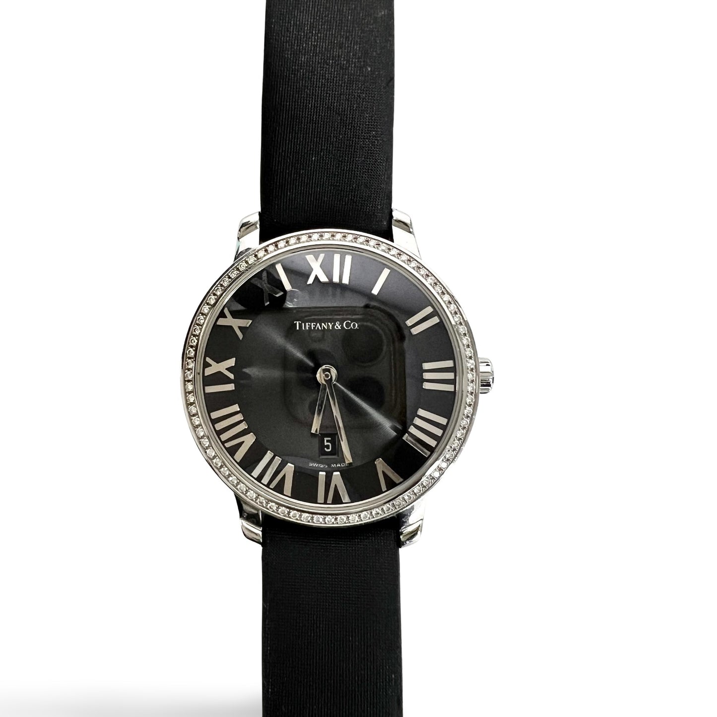 Tiffany & Co. Atlas Black Dial Watch