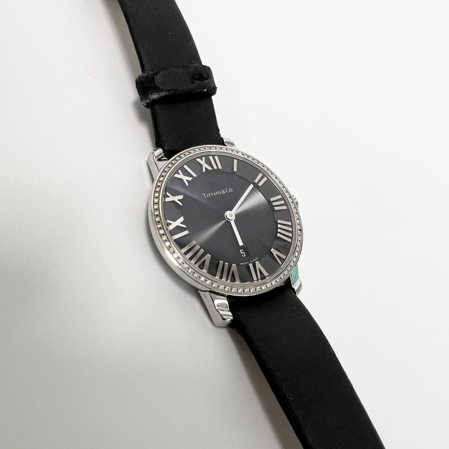 Tiffany & Co. Atlas Black Dial Watch