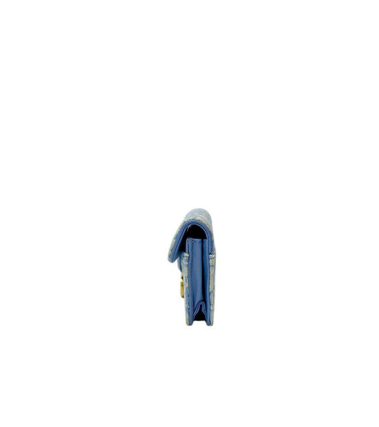Dior Blue Oblique Saddle Card Wallet