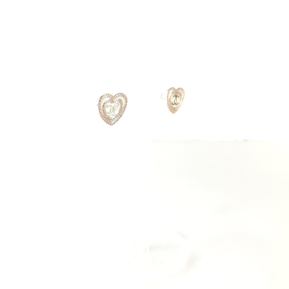 CC Heart Crystal Earrings ABD343