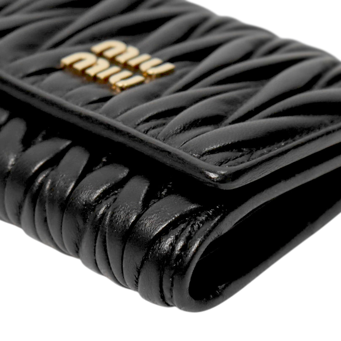 Miu Miu Black Materasse Half-Wallet