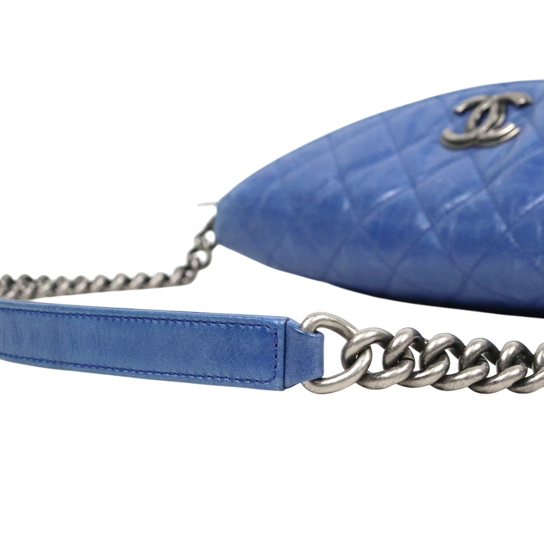 Chanel Blue Quilted CC Flap Chain Shoulder Bag