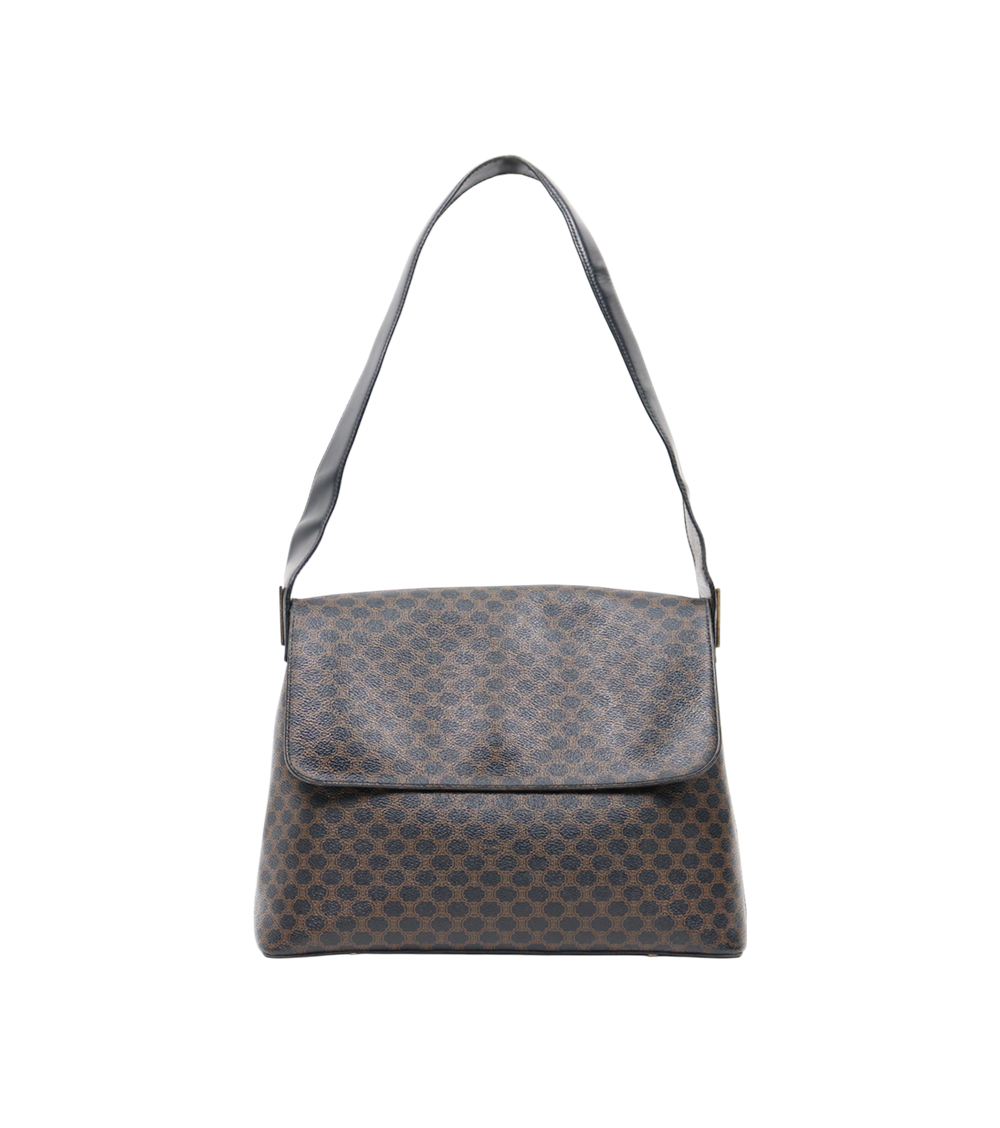 Celine Black Macadam Flap Crossbody Bag