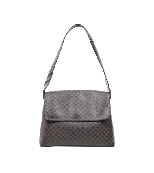 Celine Black Macadam Flap Crossbody Bag