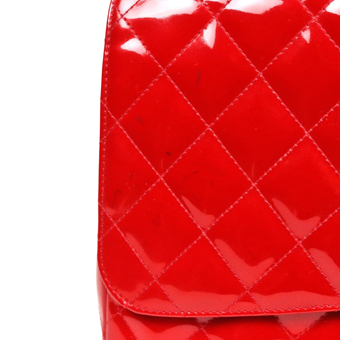 Chanel Red Large Padded Classic Bag, Single Flap