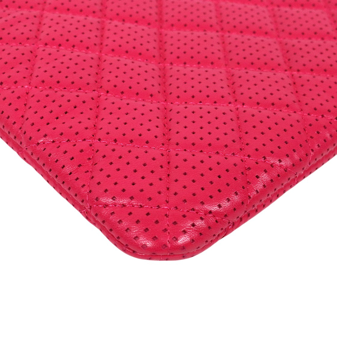 Chanel Pink Perforated Clutch Bag
