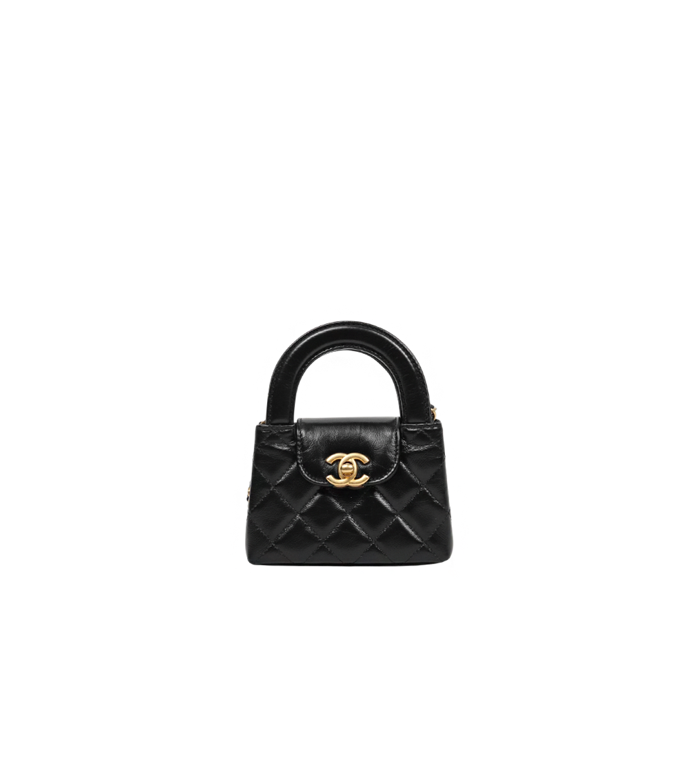 Chanel Black Kelly Nano Crossbody Bag