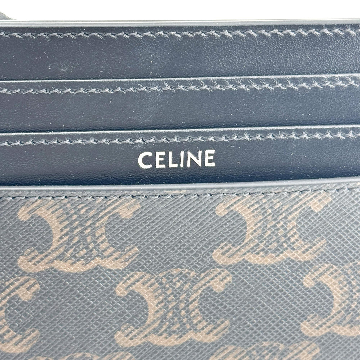 Celine Triomphe Canvas Card Holder Black