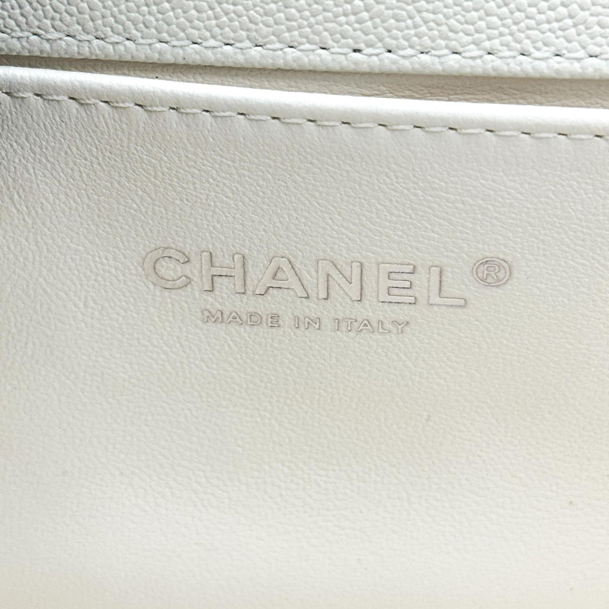 Chanel Boy Chanel Flap Bag Medium Vintage Silver Hardware White