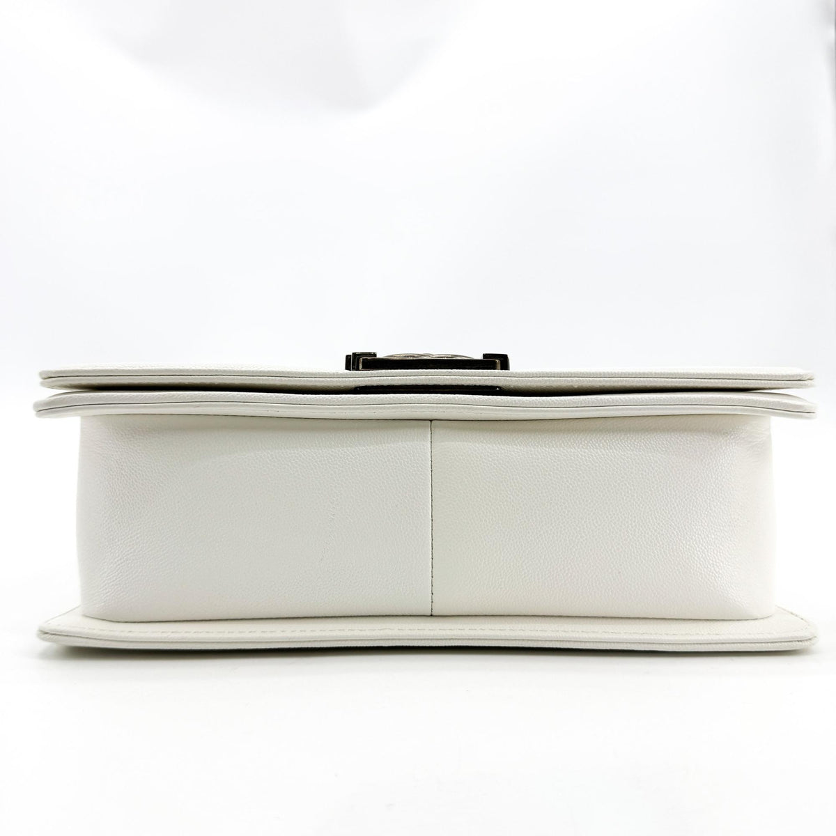 Chanel Boy Chanel Flap Bag Medium Vintage Silver Hardware White
