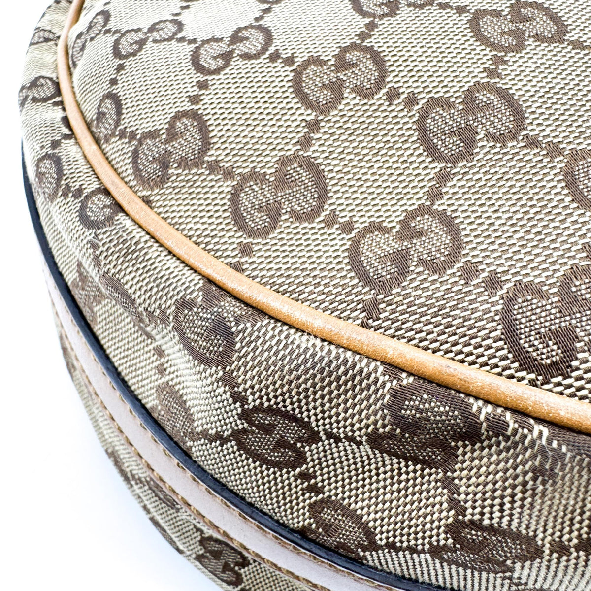 Gucci GG Canvas Charlotte Crossbody Hobo Bag Beige Brown