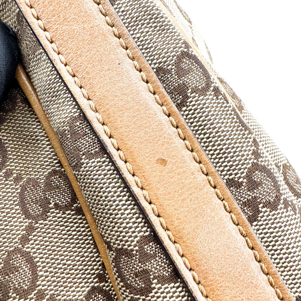 Gucci GG Canvas Charlotte Crossbody Hobo Bag Beige Brown