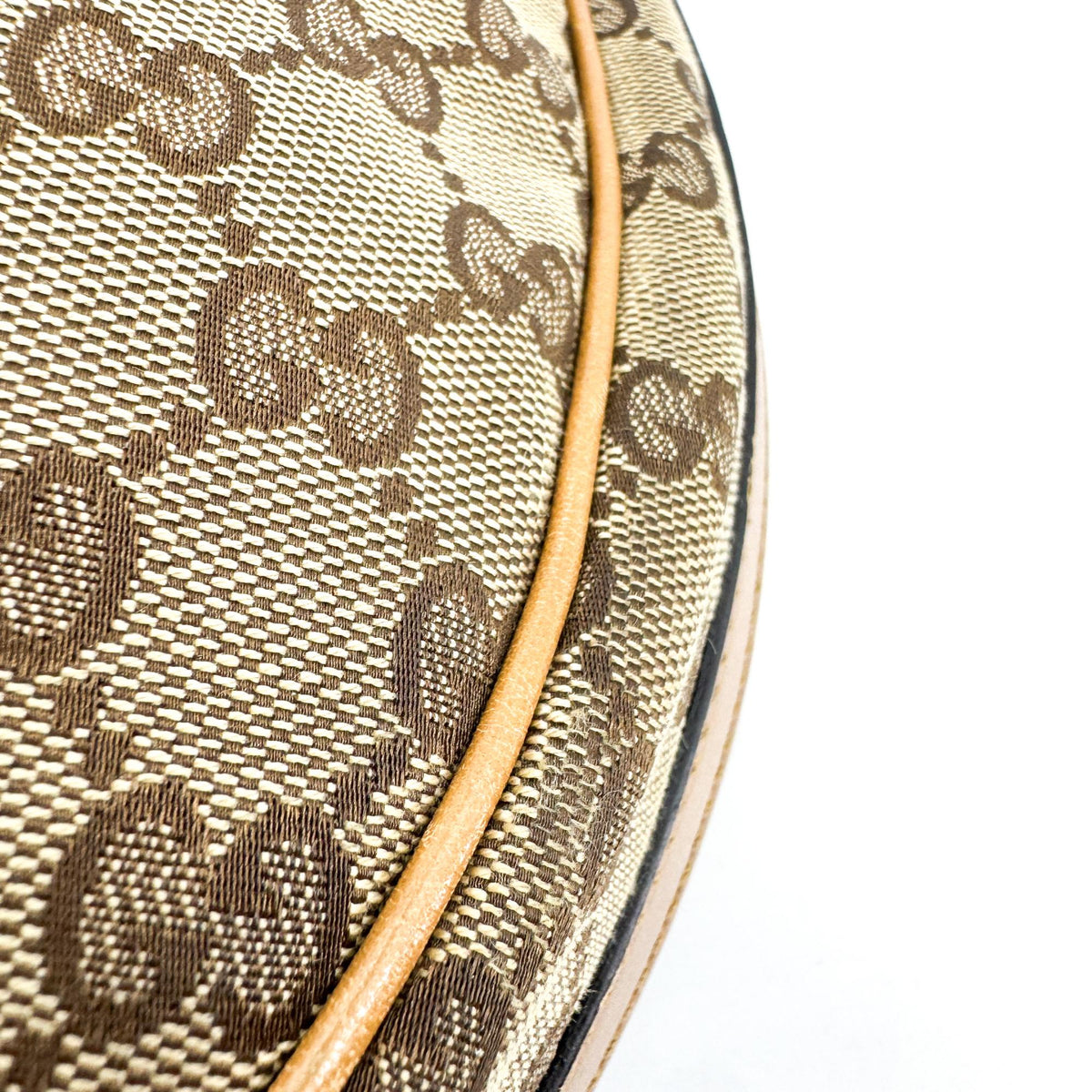 Gucci GG Canvas Charlotte Crossbody Hobo Bag Beige Brown