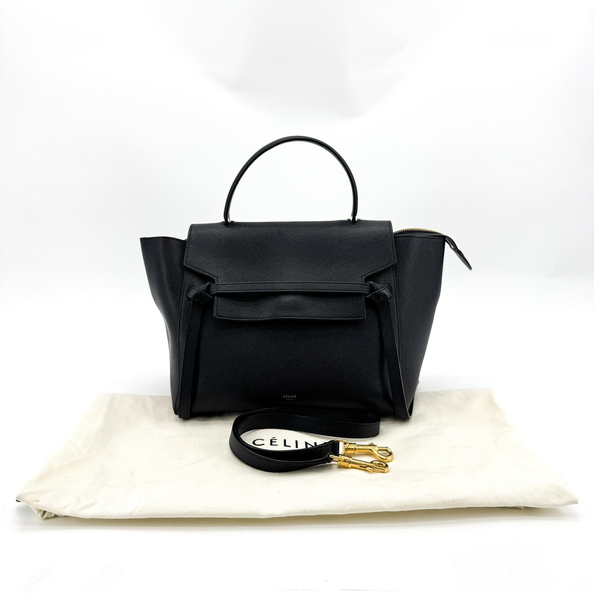 Celine Nano Belt Bag Grained Calfskin Black