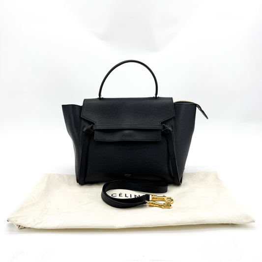 Celine Nano Belt Bag Grained Calfskin Black