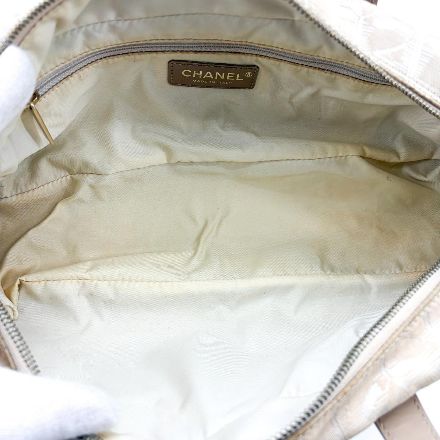 Chanel New Travel Line Bowler Bag Beige