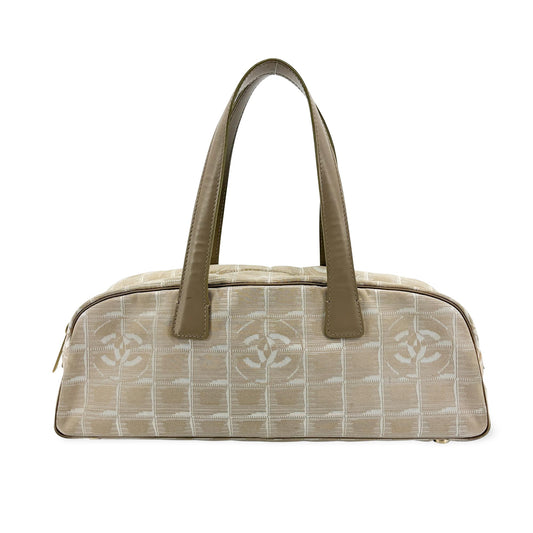Chanel New Travel Line Bowler Bag Beige