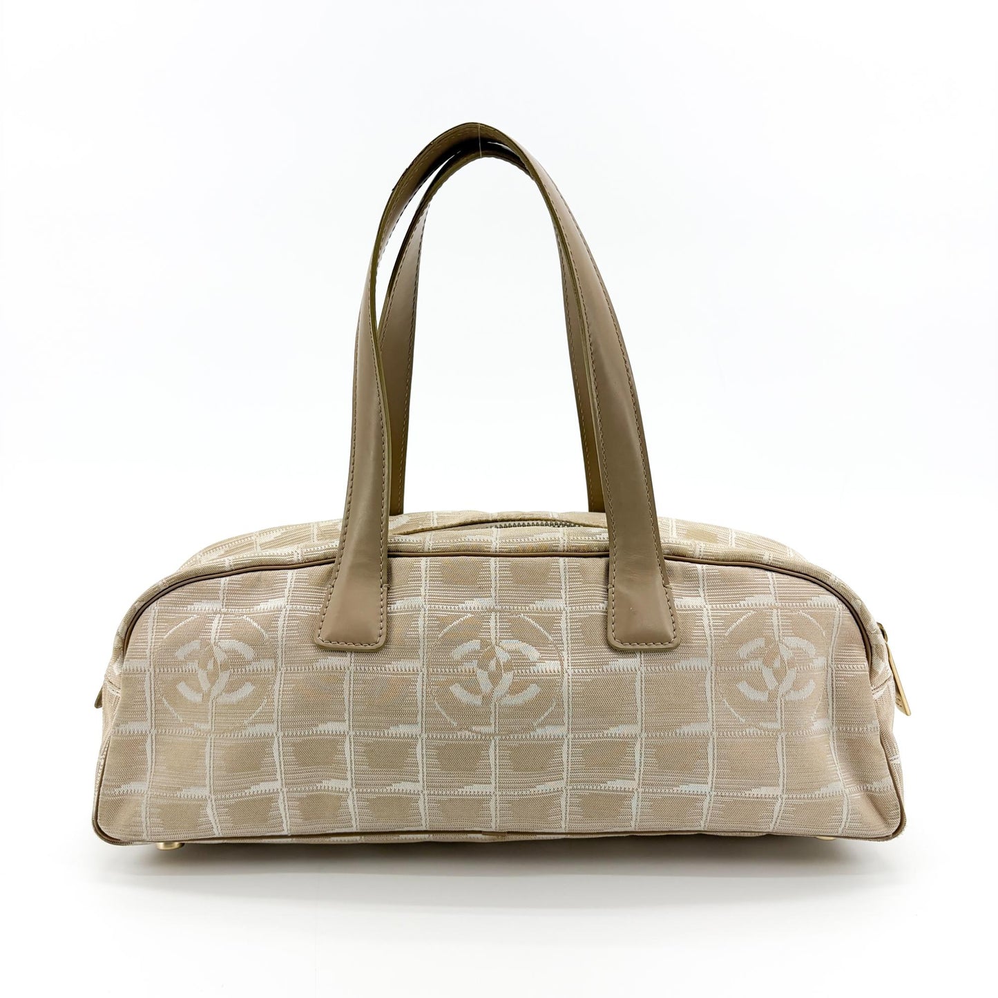Chanel New Travel Line Bowler Bag Beige