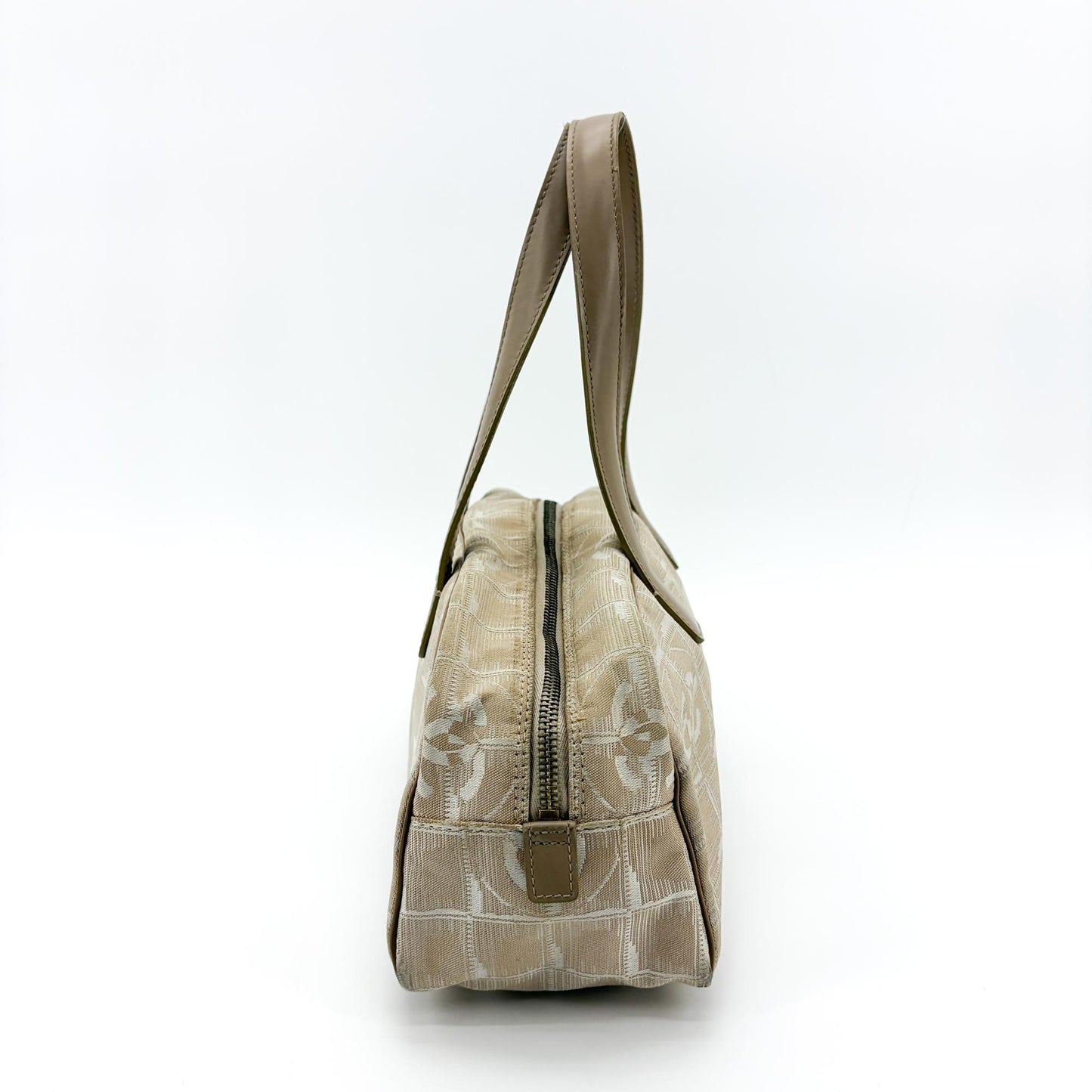 Chanel New Travel Line Bowler Bag Beige