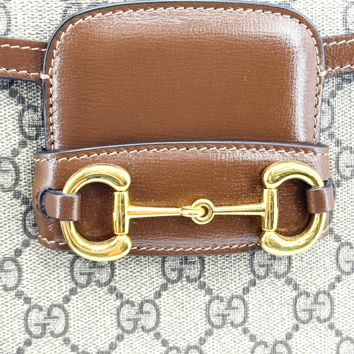 Gucci Horsebit 1955 Mini Crossbody Bag Beige Brown