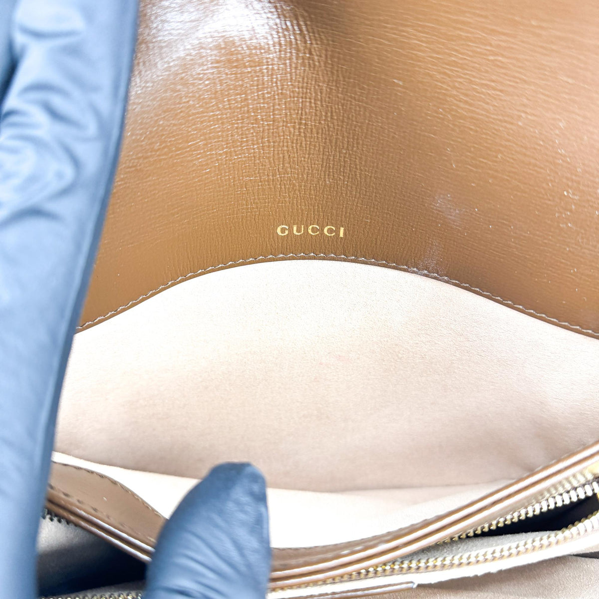 Gucci Horsebit 1955 Mini Crossbody Bag Beige Brown