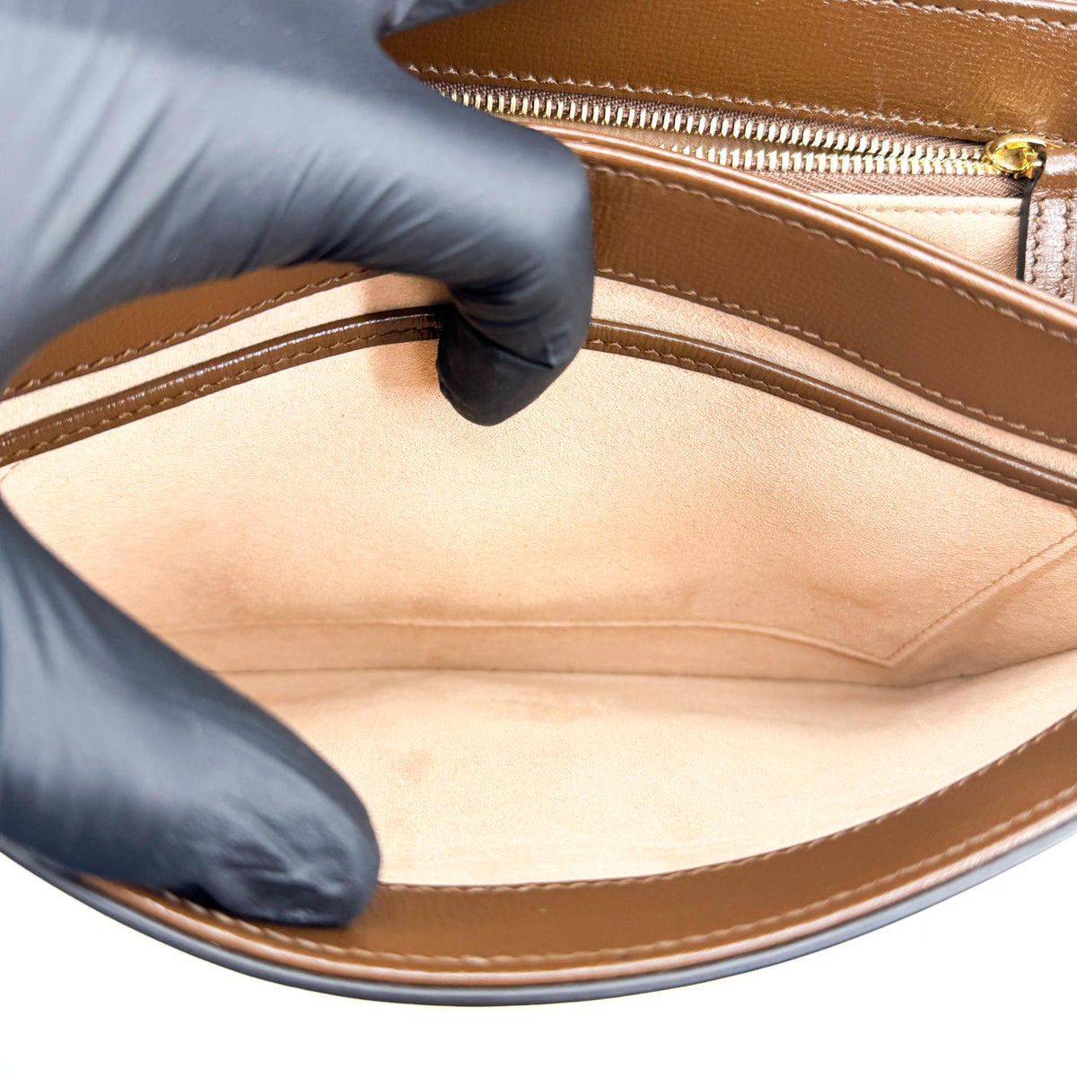 Gucci Horsebit 1955 Mini Crossbody Bag Beige Brown
