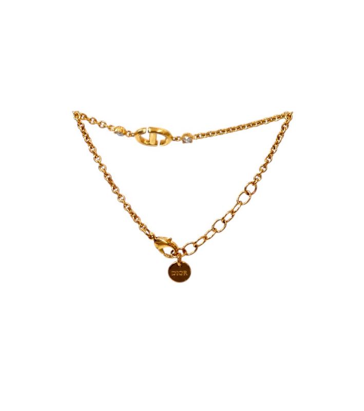 Dior Navy CD Gold Bracelet