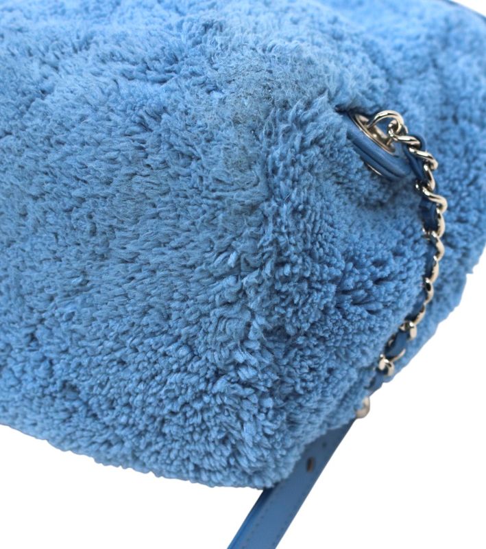 Chanel Blue Shearling Backpack
