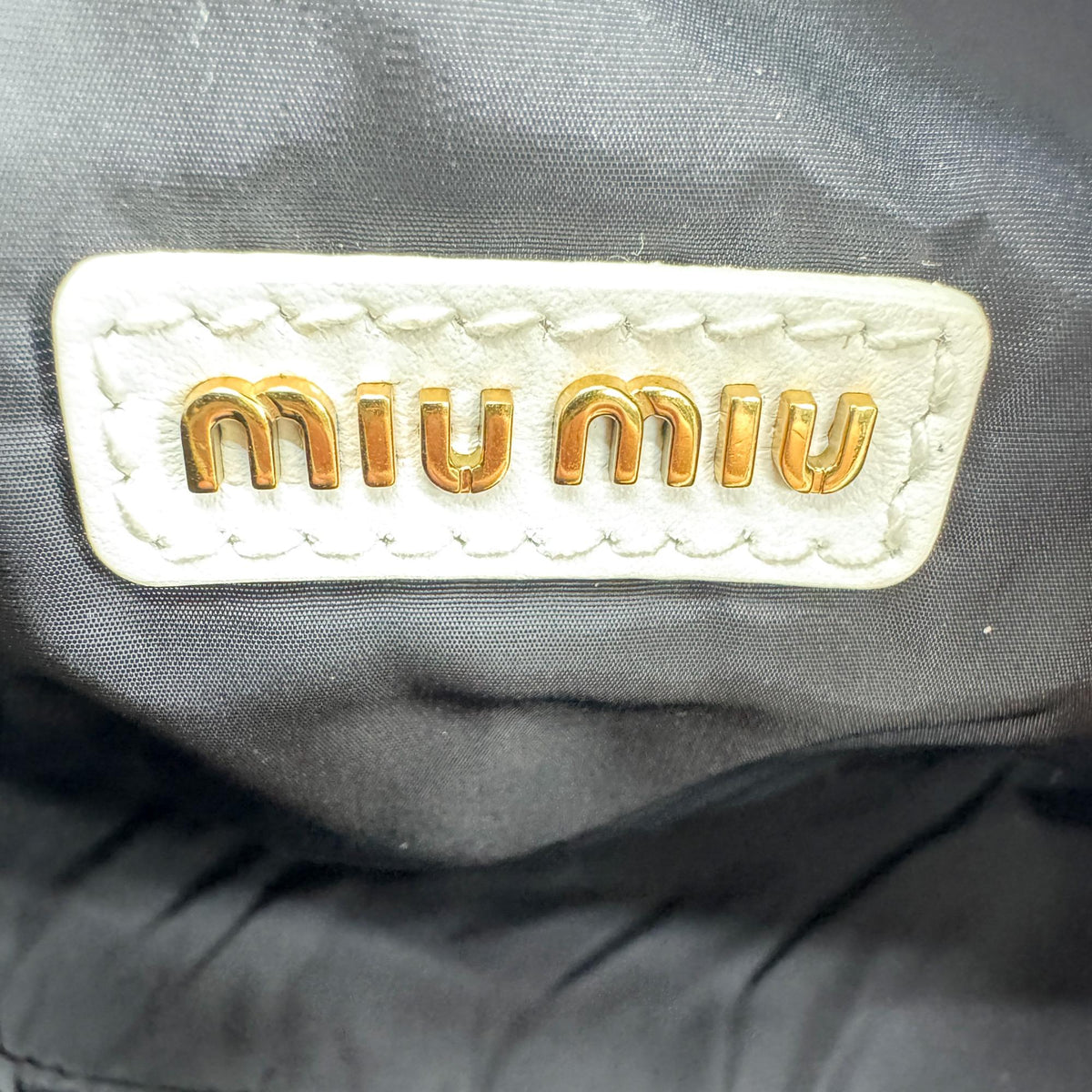 Miu Miu Spirit Matelassé Mini Bag White